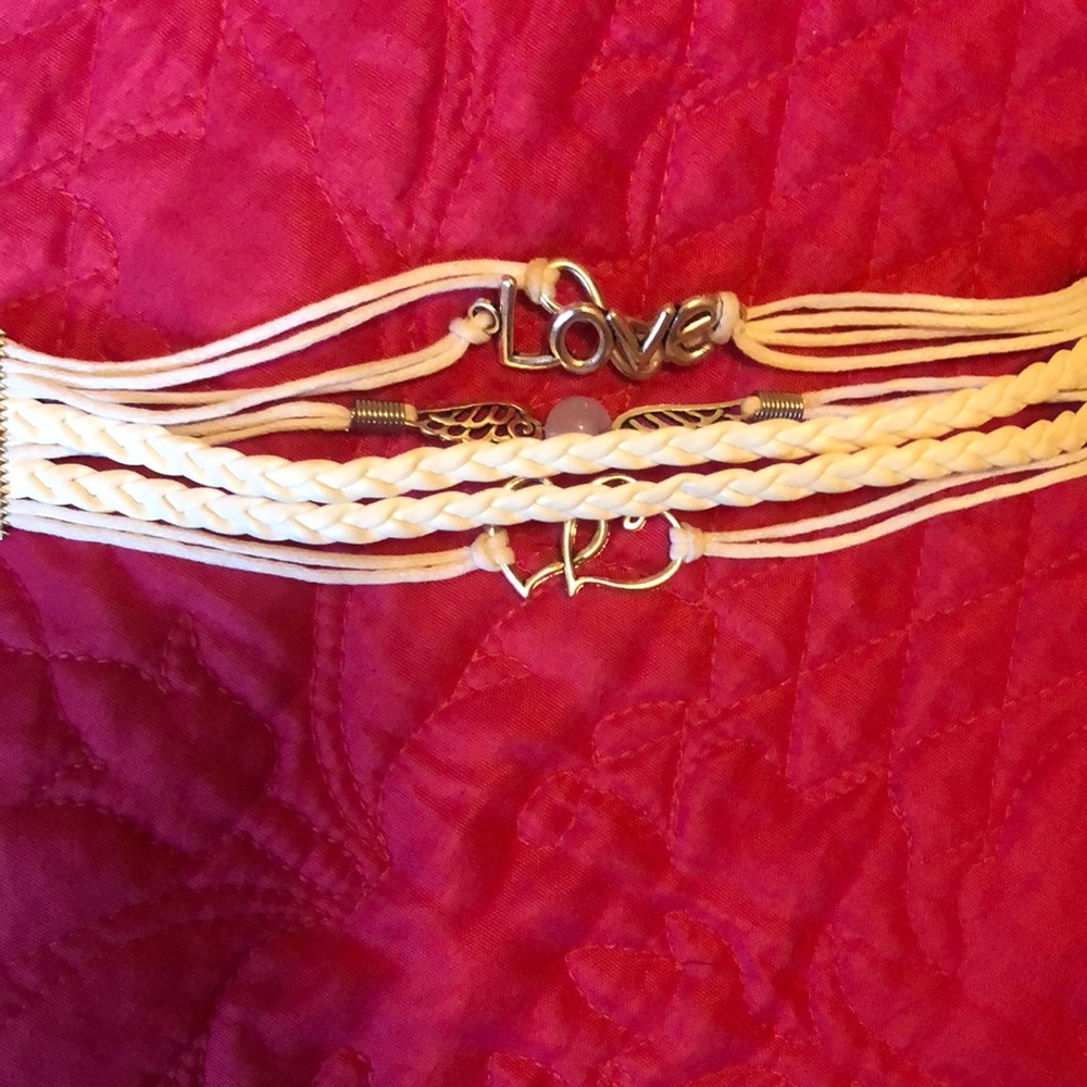 White braided bracelet